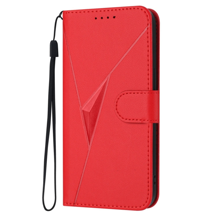 For Huawei Pura 70 Triangle Pattern Buckle Clasp Leather Phone Case(Red)
