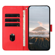 For Huawei Pura 70 Triangle Pattern Buckle Clasp Leather Phone Case(Red)