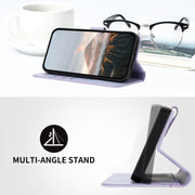 For Huawei Pura 70 Triangle Pattern Buckle Clasp Leather Phone Case(Light Purple)