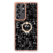 For Samsung Galaxy S25 Ultra 5G Electroplating Dual-side IMD Phone Case with Ring Holder(Equation)