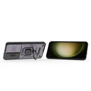 For Samsung Galaxy S25+ 5G Sliding Camshield TPU + PC Shockproof Phone Case with Holder(Purple)
