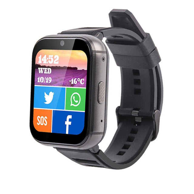 UNIWA DM66 4G Calling Smart Watch, 4GB+64GB, 1.99 inch IPS Screen Android 9.0 Support WiFi GPS(Black)