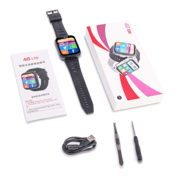 UNIWA DM66 4G Calling Smart Watch, 4GB+64GB, 1.99 inch IPS Screen Android 9.0 Support WiFi GPS(Silver)