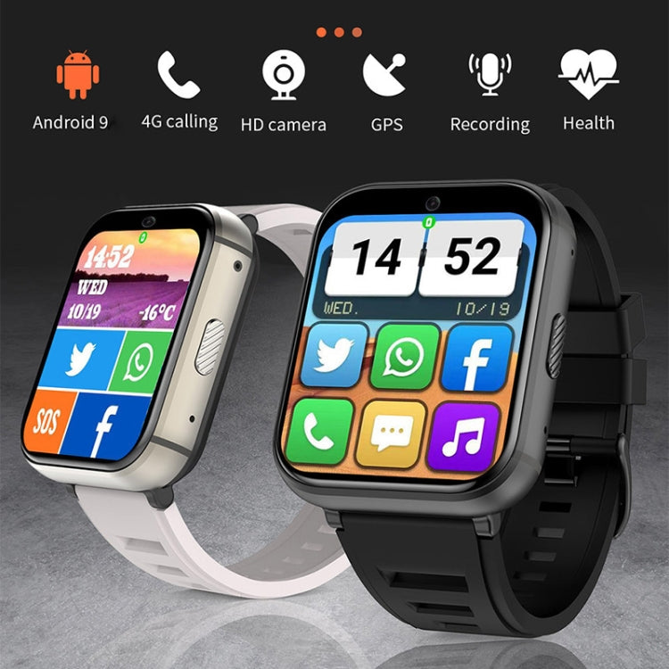 UNIWA DM66 4G Calling Smart Watch, 4GB+64GB, 1.99 inch IPS Screen Android 9.0 Support WiFi GPS(Silver)