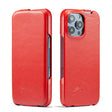 For iPhone 16 Pro Max Fierre Shann 64 Texture Vertical Flip PU Leather Phone Case(Red) - free shipping - PMC Jewellery - Order now!