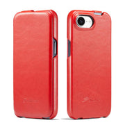 For iPhone 16e Fierre Shann 64 Texture Vertical Flip PU Leather Phone Case(Red)