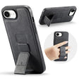 For iPhone 16e Fierre Shann Oil Wax Cow Leather Holder Back Phone Case(Black) - free shipping - PMc TechLife - Order now!