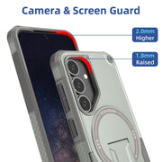 For Samsung Galaxy S24+ 5G / S25+ 5G Armor MagSafe Holder PC Hybrid TPU Phone Case(Grey)
