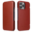 For iPhone 16 Pro Max Fierre Shann Top Layer Cowhide Business Magnetic Leather Phone Case(Brown) - free shipping - PMC Jewellery - Order now!
