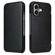 For iPhone 16 Plus Fierre Shann Top Layer Cowhide Business Magnetic Leather Phone Case(Black) - free shipping - PMC Jewellery - Order now!