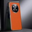 For Honor X60 Pro Genuine Leather PC Phone Case(Orange) - Honor Cases by PMC TechLife | Online Shopping South Africa | PMC TechLife | Buy Now Pay Later Mobicred