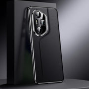 For Honor 300 Pro Genuine Leather PC Phone Case(Black)