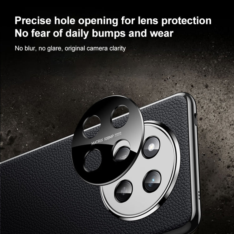 For Honor 300 Ultra Genuine Leather PC Phone Case(Black)