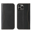For iPhone 16 Pro Max Fierre Shann Cowhide Leather Flip Leather Phone Case(Black) - free shipping - PMC Jewellery - Order now!