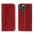 For iPhone 16 Pro Max Fierre Shann Cowhide Leather Flip Leather Phone Case(Red) - free shipping - PMC Jewellery - Order now!