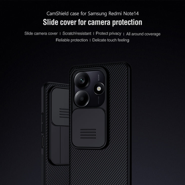 For Redmi Note 14 5G NILLKIN Black Mirror Series Camshield PC Phone Case(Black)