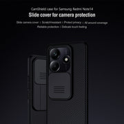 For Redmi Note 14 5G NILLKIN Black Mirror Series Camshield PC Phone Case(Black)