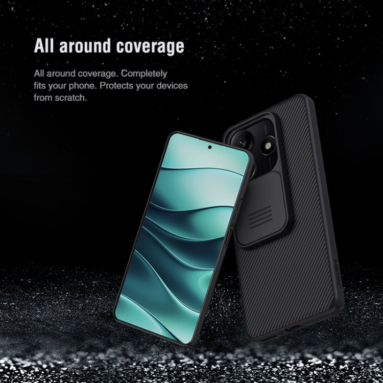 For Redmi Note 14 5G NILLKIN Black Mirror Series Camshield PC Phone Case(Black)