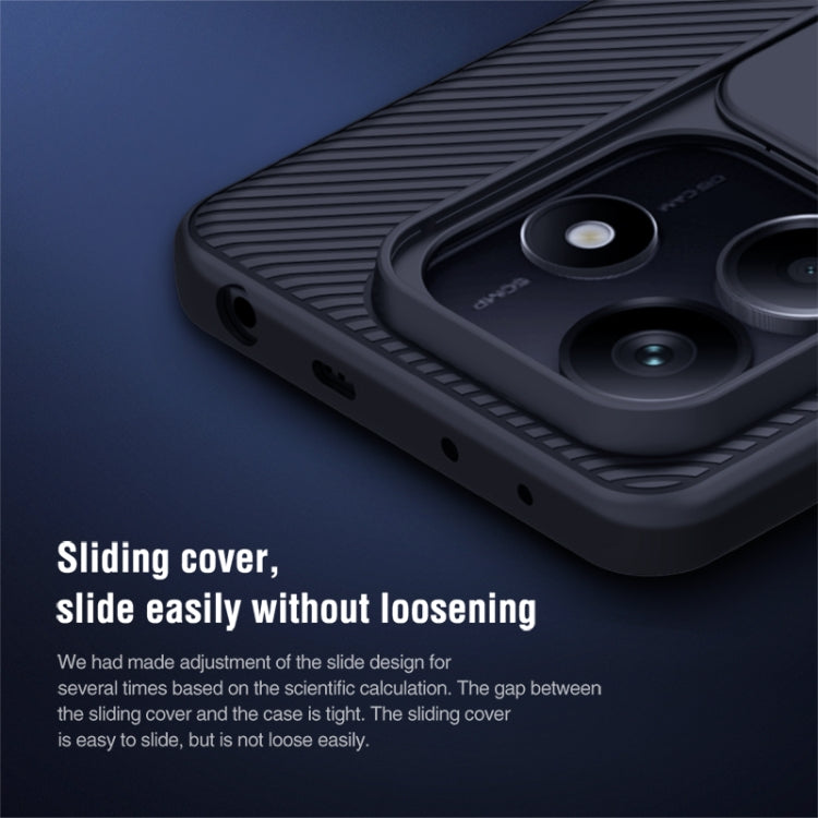 For Redmi Note 14 5G NILLKIN Black Mirror Series Camshield PC Phone Case(Black)