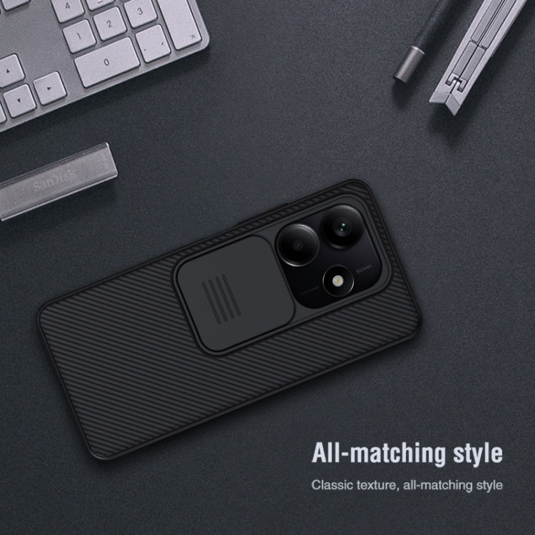 For Redmi Note 14 5G NILLKIN Black Mirror Series Camshield PC Phone Case(Black)
