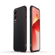 For Meizu 21 Aurora Series Lens Protector + Metal Frame Phone Case(Black Red) - Meizu by PMC TechLife | Online Shopping South Africa | PMC TechLife | Buy Now Pay Later Mobicred