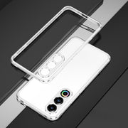 For Meizu 21 Aurora Series Lens Protector + Metal Frame Phone Case(Silver)