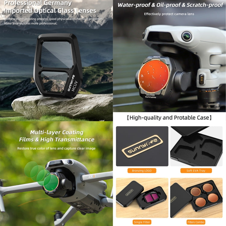 For DJI Air 3S Sunnylife Camera Lens Filter, Filter:ND8PL
