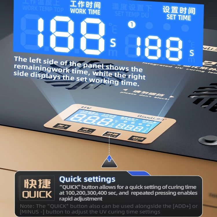 Qianli UVX24 16 inch Powerful Integrated UV Curing Lamp Box, Plug:US Plug