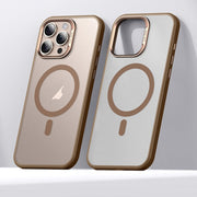 For iPhone 16 Pro SULADA Light Sand MagSafe Magnetic PC Hybrid TPU Phone Case(Gold)