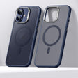 For iPhone 16 SULADA Light Sand MagSafe Magnetic PC Hybrid TPU Phone Case(Blue) - free shipping - PMC Jewellery - Order now!