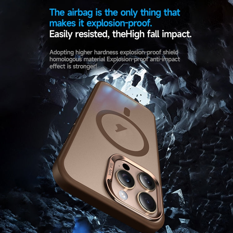 For iPhone 16 Plus SULADA Light Sand MagSafe Magnetic PC Hybrid TPU Phone Case(Grey)