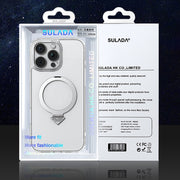 For iPhone 16 Pro SULADA Transparent MagSafe Magnetic Holder Phone Case