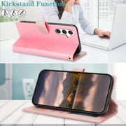 For Samsung Galaxy S25 5G Peony Flowers Imprint Leather Phone Case(Pink)