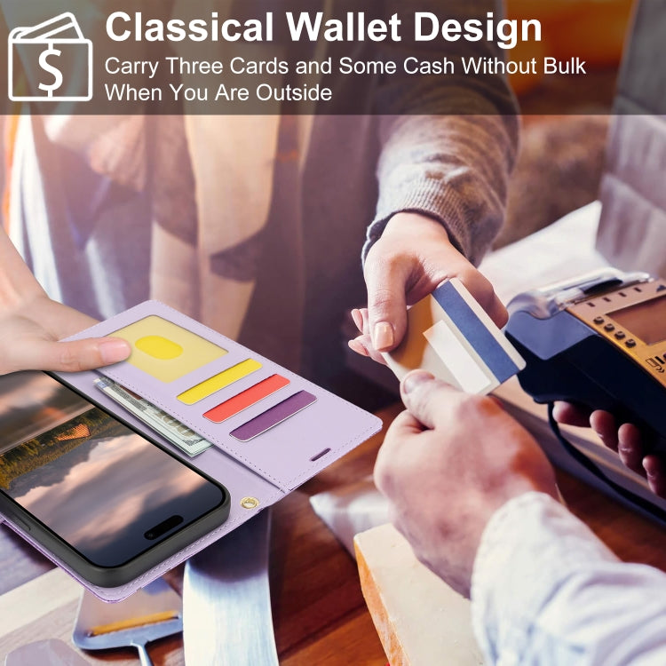For Samsung Galaxy S25+ 5G Peony Flowers Imprint Leather Phone Case(Purple)