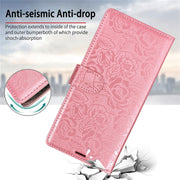 For Samsung Galaxy S25+ 5G Peony Flowers Imprint Leather Phone Case(Pink)