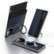 For Huawei Mate XT Ultimate Design SULADA Smart View Window MagSafe Magnetic Holder Leather Phone Case(Blue) - free shipping - PMC TechLife - Order now!