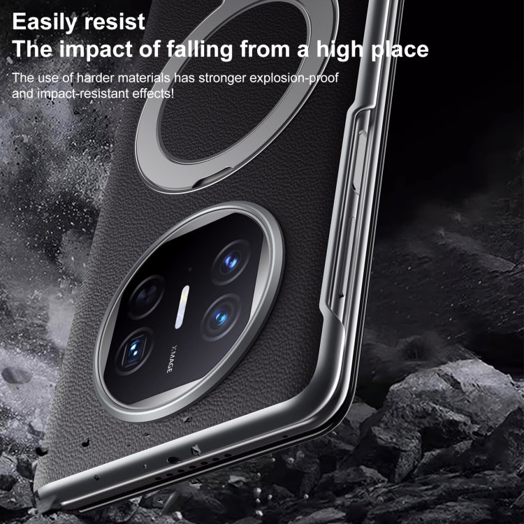 For Huawei Mate XT Ultimate Design SULADA Smart View Window MagSafe Magnetic Holder Leather Phone Case(Red)
