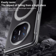 For Huawei Mate XT Ultimate Design SULADA Smart View Window MagSafe Magnetic Holder Leather Phone Case(Red)