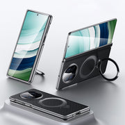 For Huawei Mate X5 / X3 SULADA Kevlar Texture MagSafe Magnetic Holder Phone Case(Black)