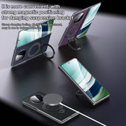 For Huawei Mate X6 SULADA Kevlar Texture MagSafe Magnetic Holder Phone Case(Blue)