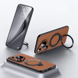 For Huawei Pura 70 SULADA Top Grain Leather MagSafe Magnetic Holder Phone Case(Brown) - free shipping - PMC Jewellery - Order now!