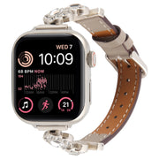 For Apple Watch 46mm / 49mm / 45mm / 44mm Microfiber Leather Diamond Slim Watch Band(Grey)