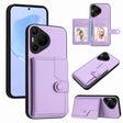 For Huawei Pura 70 Pro Button Card Bag RFID Anti-theft Phone Case(Purple) - Huawei Cases by PMC Jewellery | Online Shopping South Africa | PMC Jewellery | Buy Now Pay Later Mobicred