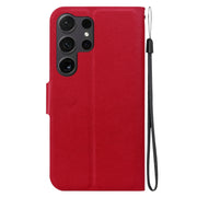 For Samsung Galaxy S25 Ultra 5G Ultra-thin Voltage Magnetic Buckle Leather Phone Case(Red)