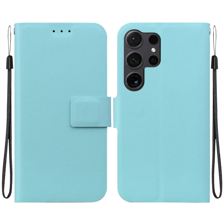 For Samsung Galaxy S25 Ultra 5G Ultra-thin Voltage Magnetic Buckle Leather Phone Case(Green)