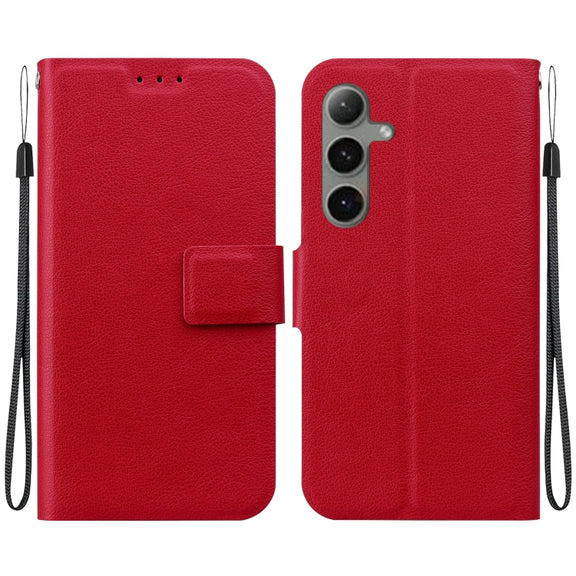 For Samsung Galaxy S25+ 5G Ultra-thin Voltage Magnetic Buckle Leather Phone Case(Red)