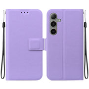 For Samsung Galaxy S25+ 5G Ultra-thin Voltage Magnetic Buckle Leather Phone Case(Purple)