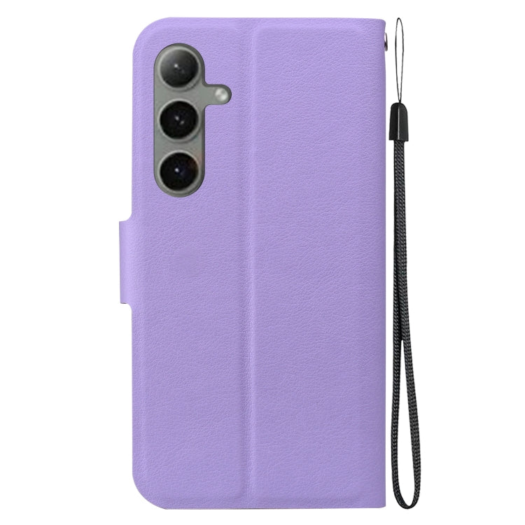 For Samsung Galaxy S25+ 5G Ultra-thin Voltage Magnetic Buckle Leather Phone Case(Purple)