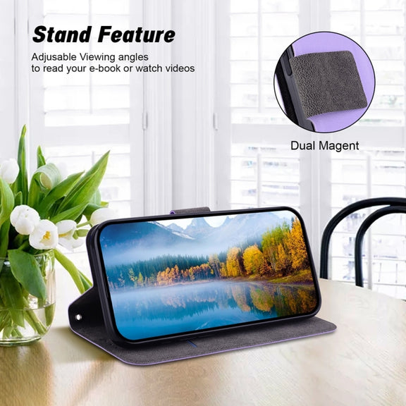 For Samsung Galaxy S25+ 5G Ultra-thin Voltage Magnetic Buckle Leather Phone Case(Purple)