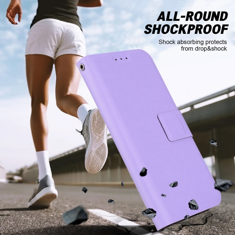 For Samsung Galaxy S25+ 5G Ultra-thin Voltage Magnetic Buckle Leather Phone Case(Purple)
